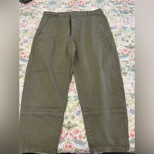 Everlane Olive Green Barrel Pants